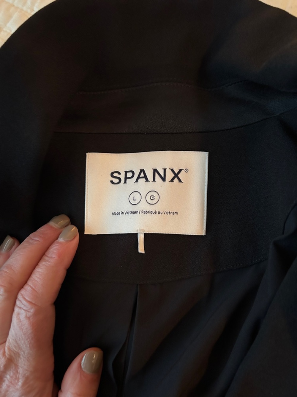 SPANX Black Single-Button Women's Blazer - Picture 2 of 6